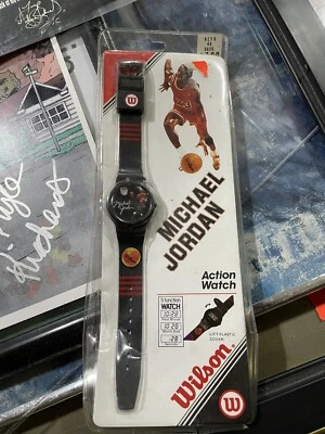 Reloj de acción vintage Michael Jordan Chicago Bulls Wilson sellado nuevo en caja baloncesto Foto 1 de 2