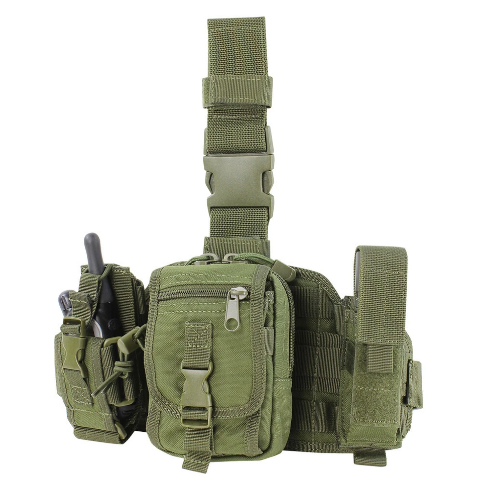 Plataforma utilitaria Condor Tactical Modular Nylon Airsoft Drop Leg MOLLE con bolsas MA25 Foto 1 de 3