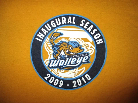 TOLEDO WALLEYE INAUGURAL SEASON GET HOOKED T SHIRT Minor League Hockey Adult LG Cover