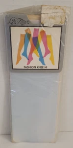Vintage LIS-MAR Fashion Knee Hi Stockings 100% Nylon, One Size 9-11, LIGHT BLUE - Picture 1 of 3