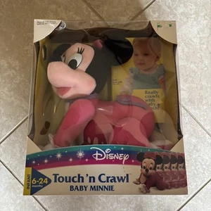 NEU Disney Touch n Crawl Baby Minnie Mouse Kleinkind Plüschtier 1995 Mattel 11 Zoll - Bild 1 von 6