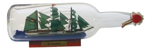 Barco botella - Alexander von Humboldt Buddelschiff de vidrio/madera/latón 29 cm - Imagen 1 de 1