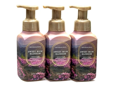 3 BATH & BODY WORKS SWEET MUM BLOSSOM GENTLE FOAMING HAND SOAP 8.75 FL OZ NEW - Image 1 of 3