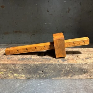 Antike Henry Disston 8" Markierungslehre für Holzbearbeitung und Fachwerk - Bild 1 von 14