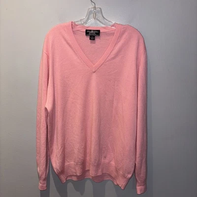 Свитер мужской Brooks Brothers XL розовый легкий кашемир сделано в Шотландии - Изображение 1 из 4