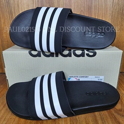 Sandalias ADIDAS unisex para hombre y mujer ~ negras/blancas Foto 1 de 4