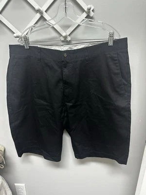 Volcom Corpo Class Chino Shorts Mens Size 40 Black Flat Front Logo - RN # 29745 - Image 1 of 4