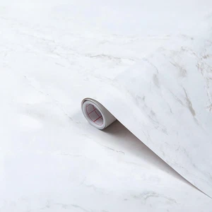 Pellicola Adesiva per Mobili Marmo Romeo Opaco Bianco Pietra PVC Plastica Vinile - Foto 1 di 12