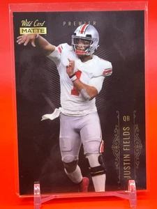 2021 Wild Card MATTE - Justin Fields #MBC-2 Retail Black (RC) - Foto 1 di 2