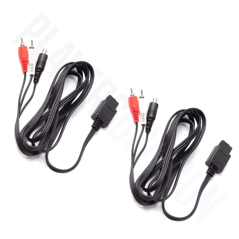 2-Pack New S VIDEO Cable for SNES N64 & GameCube SVHS S-Video - Image 1 of 3