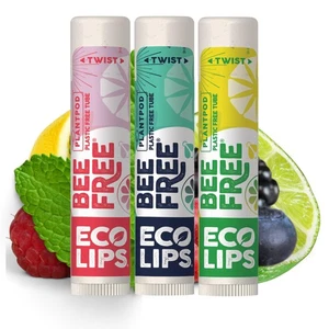 Bee Free Variety Pack Veganer Lippenbalsam | Candelillawachs, Kakaobutter & Kokos... - Bild 1 von 7
