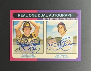2024 Topps Heritage High Number Jim Palmer Randy Jones Real One Dual Auto /25 - Bild 1 von 4