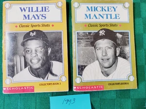 MICKEY MANTLE Scholastic Collectors Book #6, WILLIE MAYS #3 Classic Sports Shots - Picture 1 of 4