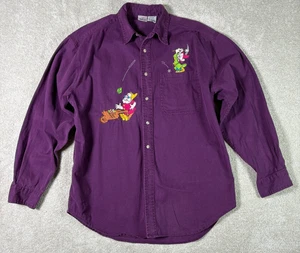 The Disney Store Snow White Feat Dopey & Doc Embroidered Shirt 1990's Vintage - Bild 1 von 8