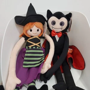 WILD REPUBLIC VAMPIRE And Witch - HALLOWEEN - 35CM - PLUSH TOY BNWT - Picture 1 of 3