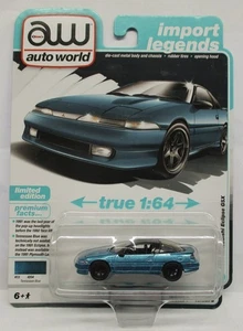 2025 AUTO WORLD 1/64 1991 MITSUBISHI ECLIPSE GSX TENNESSEE BLUE RELEASE 1 VER. B - Picture 1 of 2
