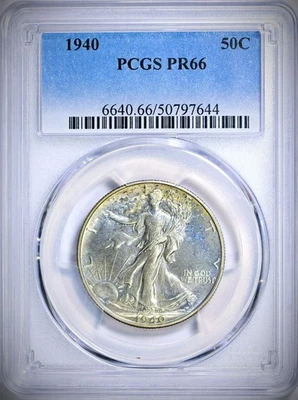 1940  Liberty Walking  Half Dollar - PCGS PR-66 -  Proof-66 - Low Mintage - Image 1 of 4