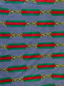 3 YDS X 60"..VTG 70er FABELHAFT..KETTENGLIED GÜRTEL..NYLON..STOFF - Bild 1 von 2