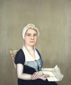 Ammi Phillips "Sarah Cornwall Everest" jewellery Brown Artwork PAPER or CANVAS - Picture 1 of 4