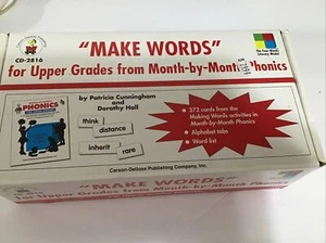 CARSON DELLOSA Make Words Upper Grades from Month-by-Month Phonics Cards CD2816 - Picture 1 of 9