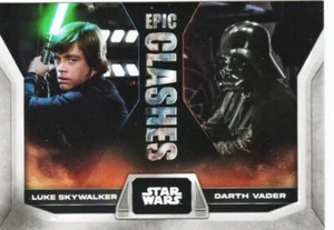 Star Wars Flagship 2023 Topps Epic Clashes EC-14 Luke Skywalker / Darth Vader - Picture 1 of 1