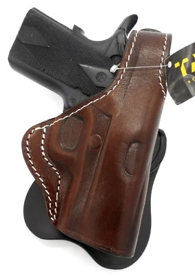 TAGUA PREMIUM Funda de cuero marrón con rotura de pulgar giratoria para CUALQUIER 3" 1911 Foto 1 de 4