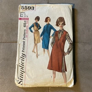 Vestido pequeño junior 5593 patrón de costura simplicity vintage años 60 talla 11 - Imagen 1 de 4
