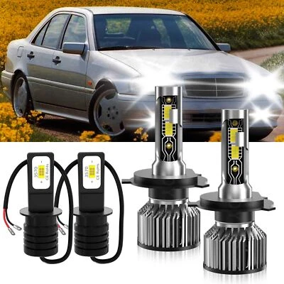 For Mercedes-Benz C36 AMG 1995-1996 LED Headlight Bulb High Low Beam + Fog Light - Image 1 of 4