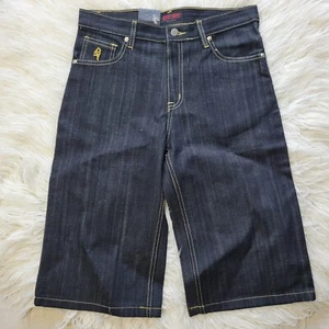 NWT Red Ape Embroidered Designer Denim Shorts Boy's Size 14  - Picture 1 of 5