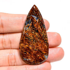 61.00 Cts. Natural Chatoyant Pietersite 53X27X5 MM Pear Cabochon Loose Gemstone