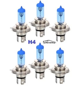 6x H4 12v 55w XENON WEISS Birne Halogen Autolampen blau beschichtet OVP NEU 4 - Bild 1 von 21