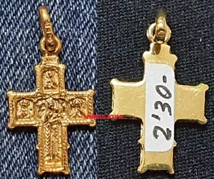 SOLID 18K YELLOW GOLD BYZANTINE TYPE CROSS. Weight 2.30 gr. 17 x 13 mm - Picture 1 of 1