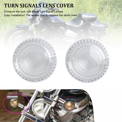 Front/Rear Turn Signals Lens Cover For Yamaha V-Star1100 XVS650 Road Star Clear - Изображение 1 из 4