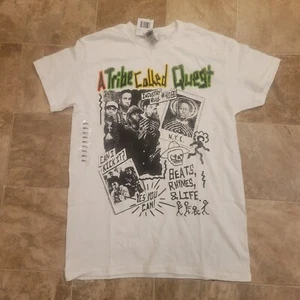 A Tribe Called Quest Retro Style T-Shirt Can I Kick It? White Small Men New NWT - Picture 1 of 4