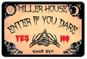 PERSONALIZED HALLOWEEN OUIJA BOARD METAL SIGN - Picture 1 of 1