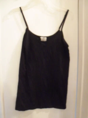 ЖЕНЩИН ENERGIE ЭЛАСТИЧНОЙ черный Майка регулируемый спагетти ремни размер XL EUC - Изображение 1 из 4