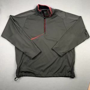 Straight Down Sweater Mens L Grey Golf Quarter Zip Pullover Stretch Lightweight - Picture 1 of 13