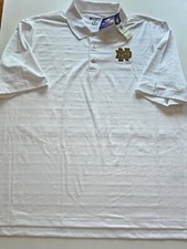 NWT Champion Notre Dame Fighting Irish NCAA Polo Golf Shirt Mens 2XL White