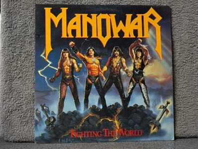 MANOWAR - FIGHTING THE WORLD - 1987 HEAVY METAL VINYL - Image 1 of 4