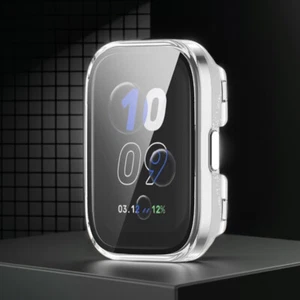 Hard PC Case + Tempered Glass Screen Protector for Amazfit Bip 5 Unity (White) - Zdjęcie 1 z 9