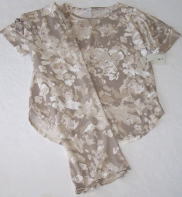 Новый с Ярлыками Natori песок серо-коричневый ARTSY цветочный свитер трикотажа пижамы/гостиная комплект S карманы - Изображение 1 из 4