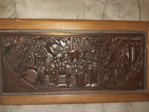8 IMMORTALS AT HEAVENS GATE CHINESE CARVING - Picture 1 of 1