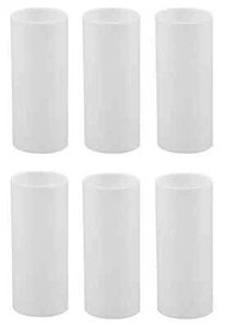 Paquete de 6 cubiertas de velas de plástico blanco de 3 pulgadas de alto - Imagen 1 de 1