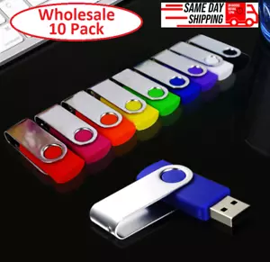 10 Pack Memory Stick Wholesale Bulk 1/2/4/8/16/32/64GB USB 2.0 Flash Thumb Drive - Picture 1 of 23