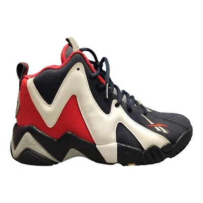 Zapatos de baloncesto Reebok Kamikaze 2 para niños talla 5,5 azul marino/blanco/rojo con cordones FY0682 Foto 1 de 4