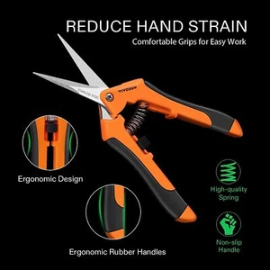 VIVOSUN 6.5" Pruning Shear Cutting Grafting Scissors Garden Scissor Cutter Set - Picture 1 of 14