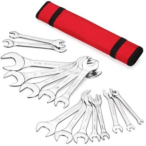 RIMKOLO Super-Thin Open End Wrench Set, 16-Piece SAE & Metric 3/8" to 1-1/4" ... - Picture 1 of 8