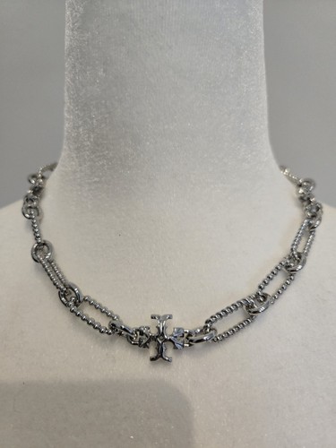 Collana catena argento Tory Burch Roxanne *NUOVA SENZA ETICHETTE*
