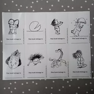 SHEL SILVERSTEIN Werbe-Bookplate-Blatt - 8 perforierte Illustrationen - Bild 1 von 10