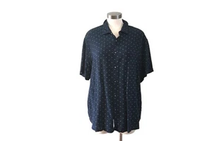 Denim & Flower Ricky Singh Button Up Polka Dot Navy Blue XL - Picture 1 of 5